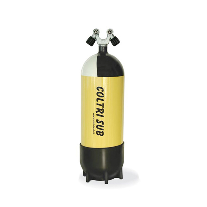 Scuba Tank 15 Lts - 232 Bar Twin On/Off Valve - Clicca l'immagine per chiudere