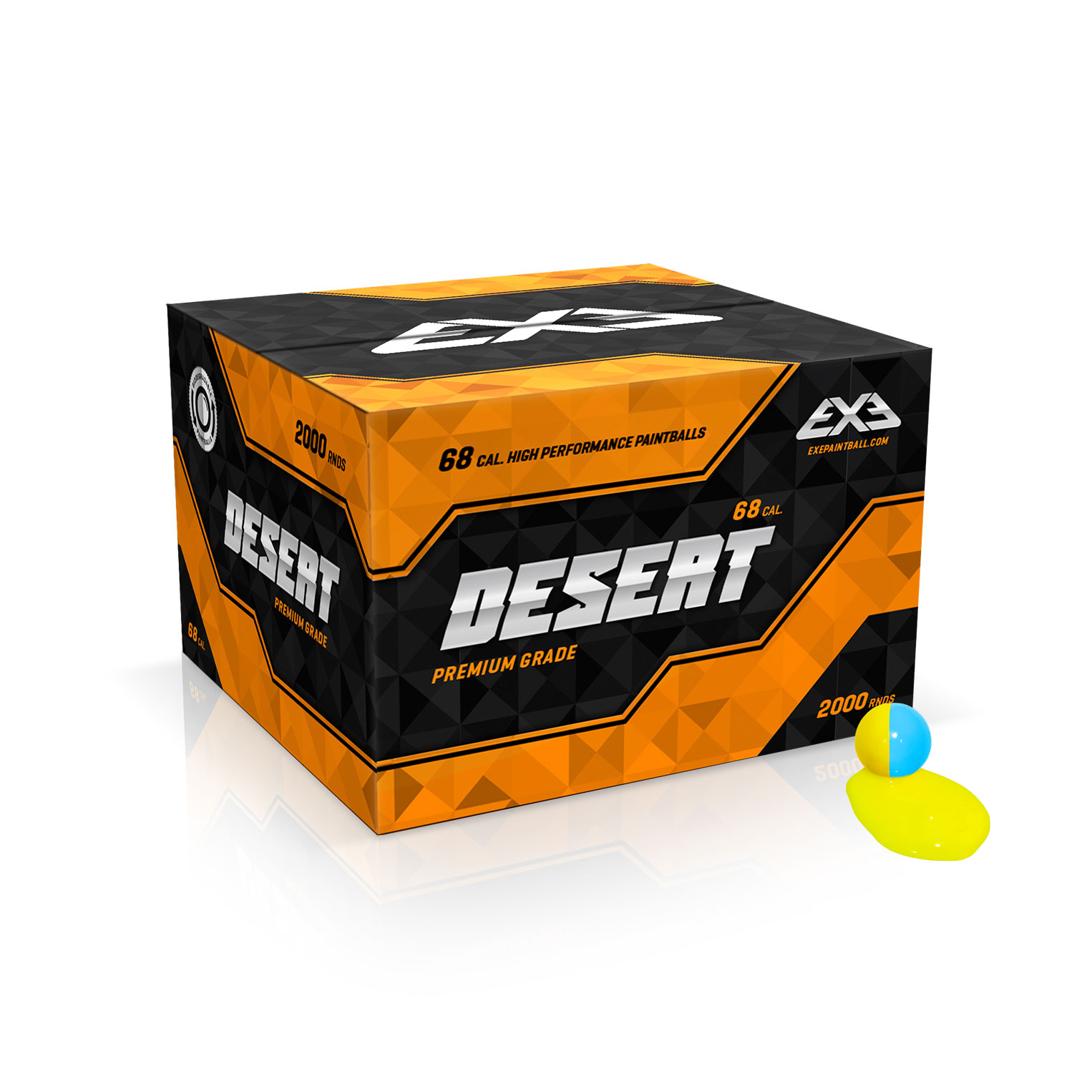 Paintballs EXE Desert Blue/Yellow/Yellow Fill